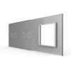 3-fache Blende 2 Touch-Schalter + 1 Modul Grau LIVOLO
