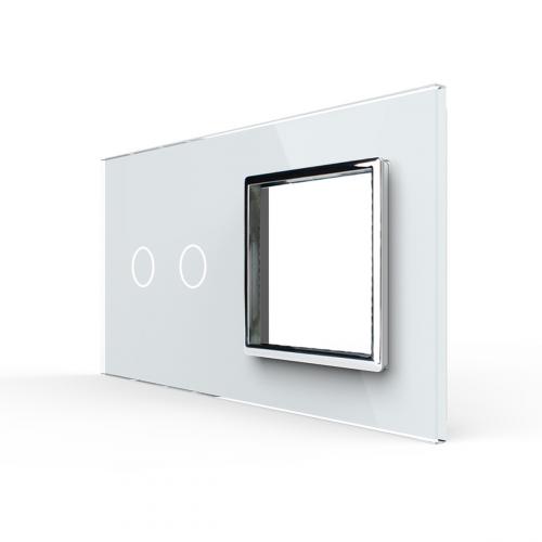 2-fache Blende 1 Touch-Schalter + Modul wei� LIVOLO 