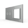 2-fache Blende 1 Touch-Schalter + 1 Modul Grau LIVOLO