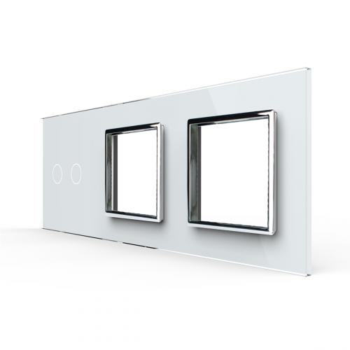3-fache Blende 1 Touch-Schalter + 2 Module wei� LIVOLO 