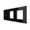 3-fache Blende 1 Touch-Schalter + 2 Module Schwarz LIVOLO