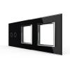 3-fache Blende 1 Touch-Schalter + 2 Module Schwarz LIVOLO