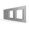 3-fache Blende Touch-Schalter + 2 Module Grau LIVOLO