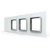 4-fache Blende 1 Touch-Schalter + 3 Module wei� LIVOLO 