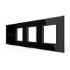 4-fache Blende 1 Touch-Schalter + 3 Module Schwarz LIVOLO