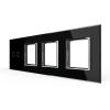 4-fache Blende 1 Touch-Schalter + 3 Module Schwarz LIVOLO