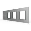 4-fache Blende 1 Touch-Schalter + 3 Module Grau LIVOLO