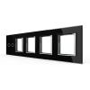5-fache Blende 1 Touch-Schalter + 4 Module Schwarz LIVOLO
