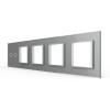 5-fache Blende 1 Touch-Schalter + 4 Module Grau LIVOLO