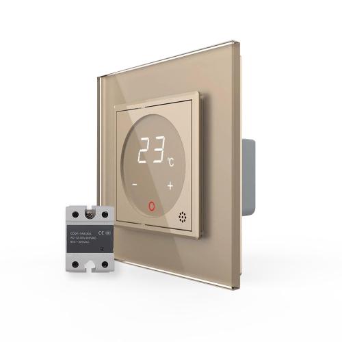 Raumthermostat mit Relais VL-C7-PS72-XQ002-13 Gold LIVOLO 