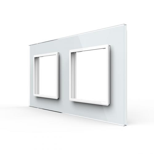 2-fache Blende 2 Module wei� LIVOLO