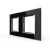 2-fache Blende 2 Module Schwarz LIVOLO