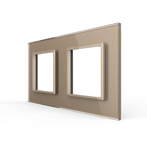 2-fache Blende 2 Module Gold LIVOLO