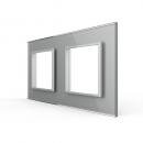 2-fache Blende 2 Module Grau LIVOLO