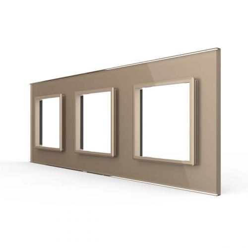 3-fache Blende 3 Module Gold LIVOLO