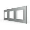 3-fache Blende 3 Module Grau LIVOLO
