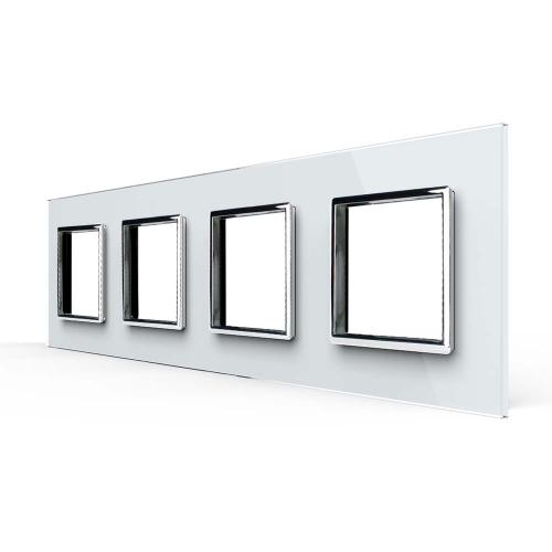 4-fache Blende 4 Module Wei� LIVOLO 