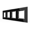 4-fache Blende 4 Module Schwarz LIVOLO