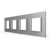 4-fache Blende 4 Module Grau LIVOLO