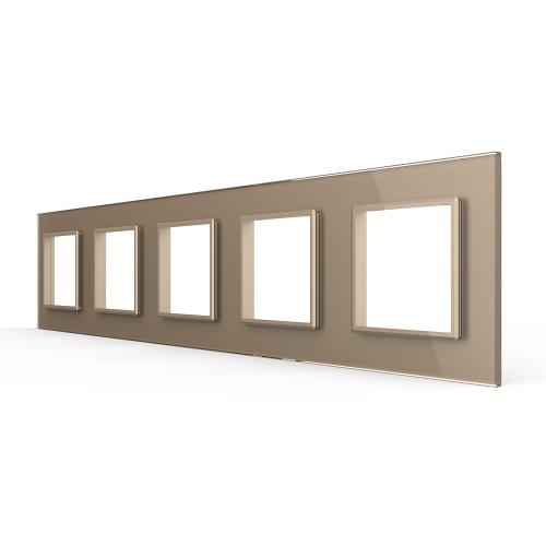 Livolo Glasblende 5 Module Gold LIVOLO