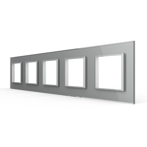 5-fache Blende 5 Module Grau LIVOLO