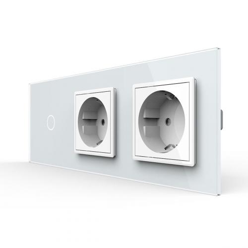 Lichtschalter + 2x Steckdose LIVOLO