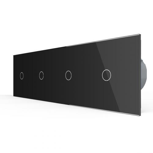 4 Lichtschalter Schwarz LIVOLO VL-C701-12/C701-12/C701-12/C701-12