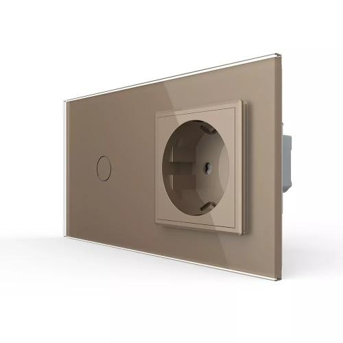 Lichtschalter + Steckdose Gold LIVOLO