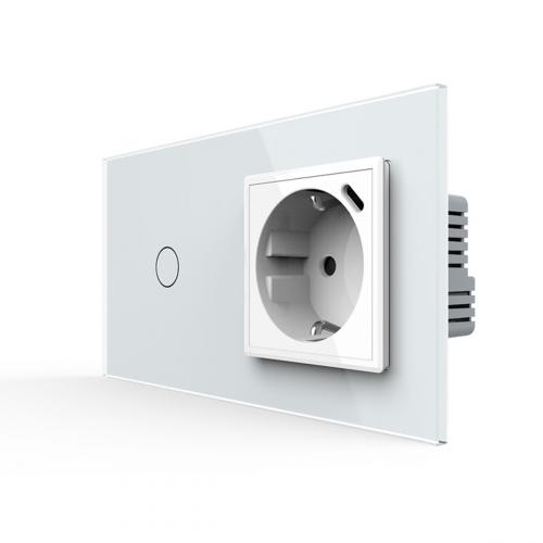1-facher Lichtschalter + Steckdose-USB-C LIVOLO 