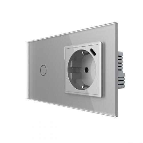 1-facher Lichtschalter + Steckdose-USB-C LIVOLO 