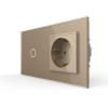 Dimmer + Steckdose  VL-C701D/C7C1EU-13 Gold LIVOLO