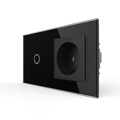 Dimmer + Steckdose Schwarz LIVOLO