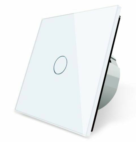 LIVOLO Glas Touchscreen Funk Lichtschalter Wandschalter Ein/Aus C701R-11 Weiß