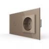 Wechselschalter + Steckdose Gold LIVOLO
