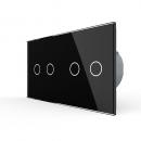 2 Rollladenschalter Schwarz LIVOLO