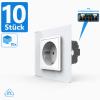 10x 1-fache Steckdose VDE Wei� VL-C7C1EU/SR-11-A-VDE LIVOLO 
