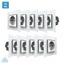 10x 1-fache Steckdose VDE Wei VL-C7C1EU/SR-11-VDE LIVOLO 