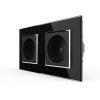 2-fache Steckdose Schwarz Chrom VL-C7C2EU-12 LIVOLO 