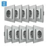 10x 1-fache Steckdose Grau VL-C7C1EU/SR-15-10 LIVOLO 