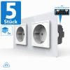 5x 2-fache Steckdose VDE Wei� VL-C7C2EU/SR-11-A-VDE LIVOLO 