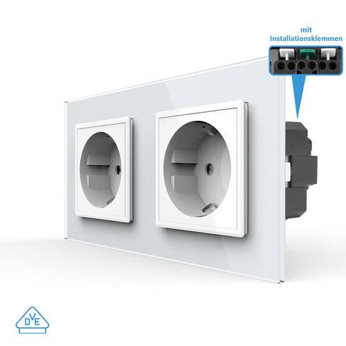 2-fache Steckdose VDE Wei� VL-C7C2EU/SR-11-A-VDE LIVOLO 