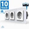 10x 3-fache Steckdose VDE Wei� VL-C7C3EU/SR-11-A-VDE LIVOLO 