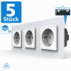 5x 3-fache Steckdose VDE Wei� VL-C7C3EU/SR-11-A-VDE LIVOLO 