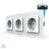 3-fache Steckdose Wei� VL-C7C3EU/SR-11-A-VDE LIVOLO 