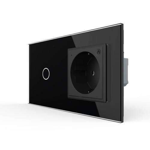 Smarthome Dimmer + Steckdose Schwarz LIVOLO EC