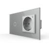 Smarthome Dimmer + Steckdose Grau Livolo EC