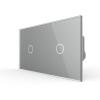 2 Smart Home Lichtschalter Grau VL-FC1Z2-2XC1/C1-15 LIVOLO EC
