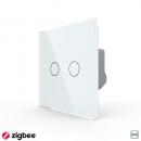 LIVOLO zweifacher Zigbee Dimmer-Schalter Wei VL-FC2D2Z-2G-C2-11-A