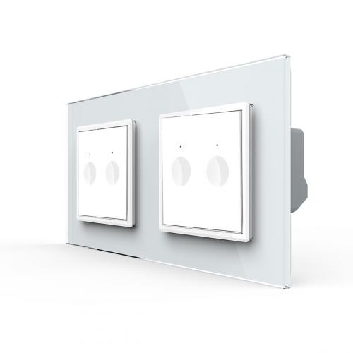 2 Rollladenschalter Wei� LIVOLO Notch