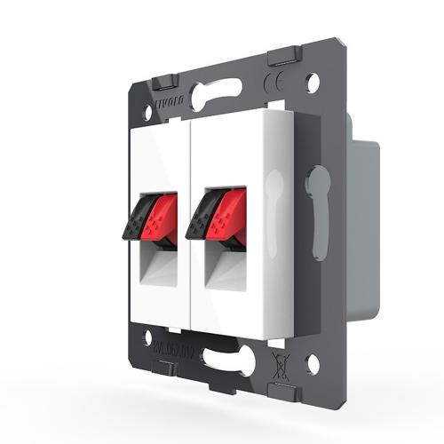 2-faches Lautsprecher Anschluss Modul Wei VL-FCSD-2WPS01-11 LIVOLO